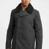 Solid SDPINTO - Manteau Court - Dark Grey Melange