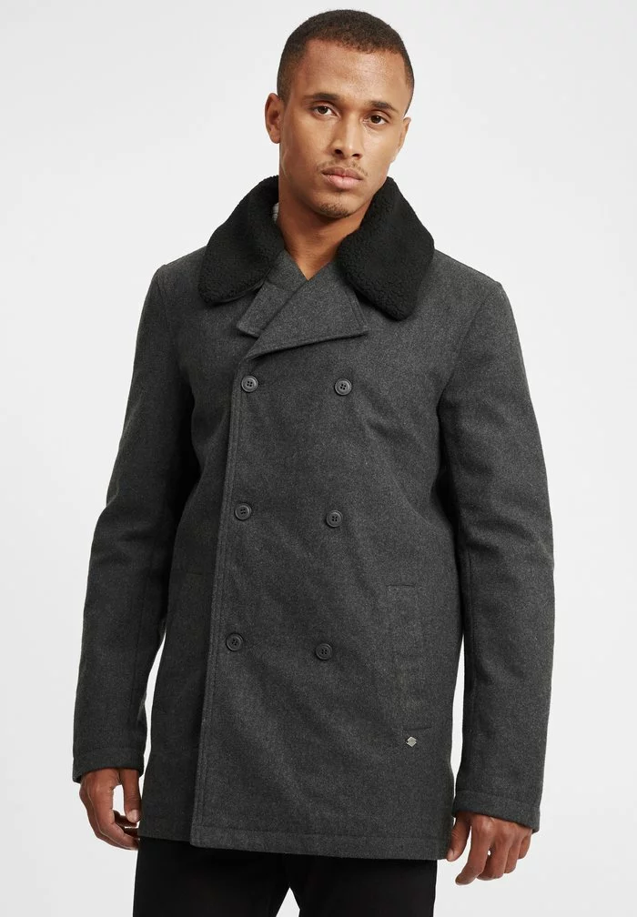 Solid SDPINTO - Manteau Court - Dark Grey Melange 1 Solid SDPINTO - Manteau Court - Dark Grey Melange