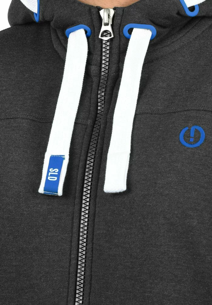 Solid SDBENJAMINZIP - Sweat à Capuche Zippé - Dark Grey Melange 3 Solid SDBENJAMINZIP - Sweat à Capuche Zippé - Dark Grey Melange – Image 3