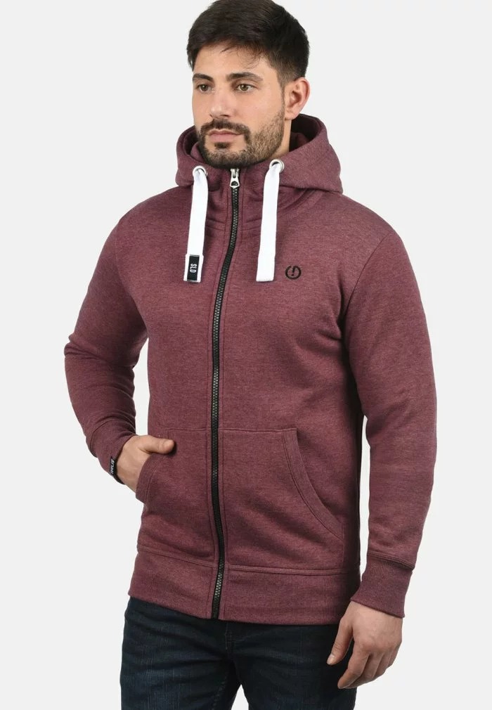 Solid SDBENN - Sweat à Capuche Zippé - Wine Red 1 Solid SDBENN - Sweat à Capuche Zippé - Wine Red