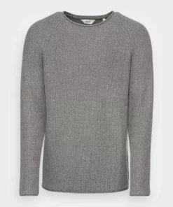 Solid TERRY O NECK - Pullover - Grey Melange -Élégance Boutique 5a96ba1bf9df4318b8ab27241e6c7755