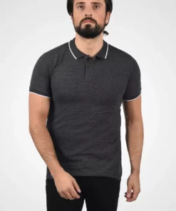Solid SDSAVA - Polo - Dark Grey Melange