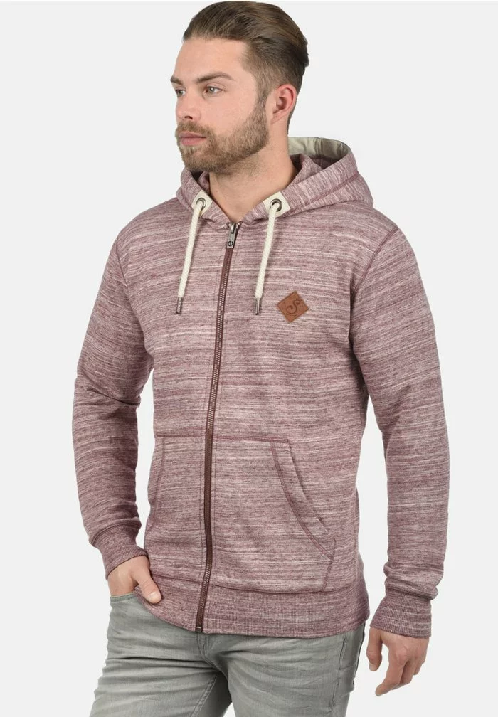 Solid SDCRAIG - Sweat à Capuche Zippé - Wine Red 1 Solid SDCRAIG - Sweat à Capuche Zippé - Wine Red