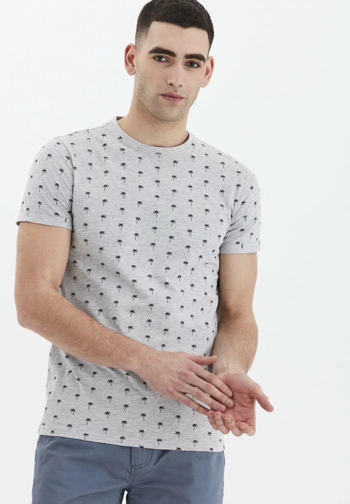 Solid SDJARVIS - T-shirt Imprimé - Light Grey 1 Solid SDJARVIS - T-shirt Imprimé - Light Grey