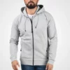 Solid SDGELBERT - Sweat à Capuche Zippé - Light Grey Melange