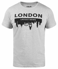 Solid SDCIMO - T-shirt Imprimé - Light Grey Melange -Élégance Boutique 67481a07ce794116ae5ee0b7b5e612d2