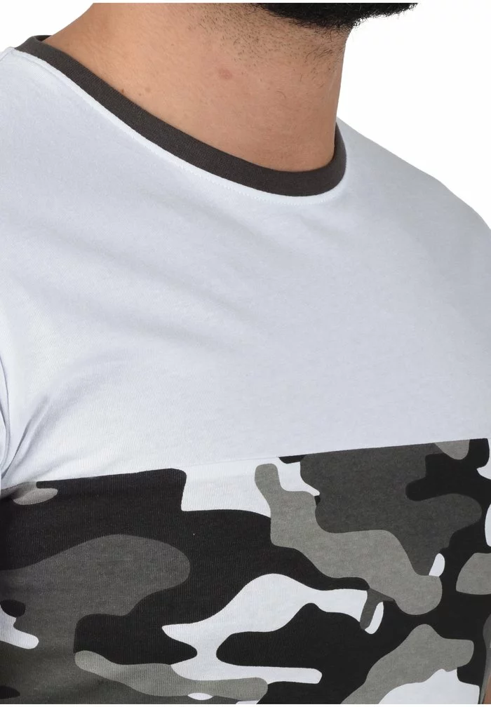 Solid SDCALLUX - T-shirt Imprimé - White Grey Melange 4 Solid SDCALLUX - T-shirt Imprimé - White Grey Melange – Image 4
