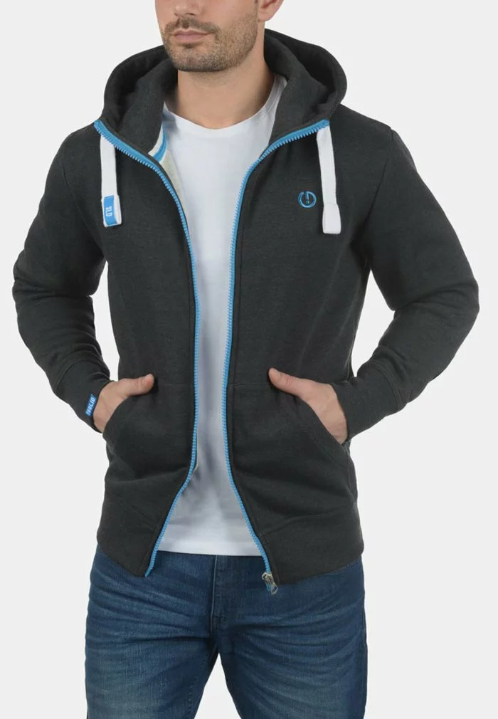 Solid SDBENN - Sweat à Capuche Zippé - Dark Grey 3 Solid SDBENN - Sweat à Capuche Zippé - Dark Grey – Image 3