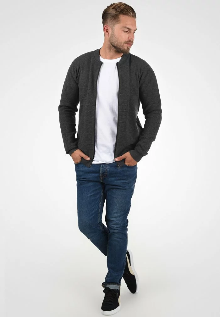 Solid CEZAR - Gilet - Dark Grey Melange 2 Solid CEZAR - Gilet - Dark Grey Melange – Image 2