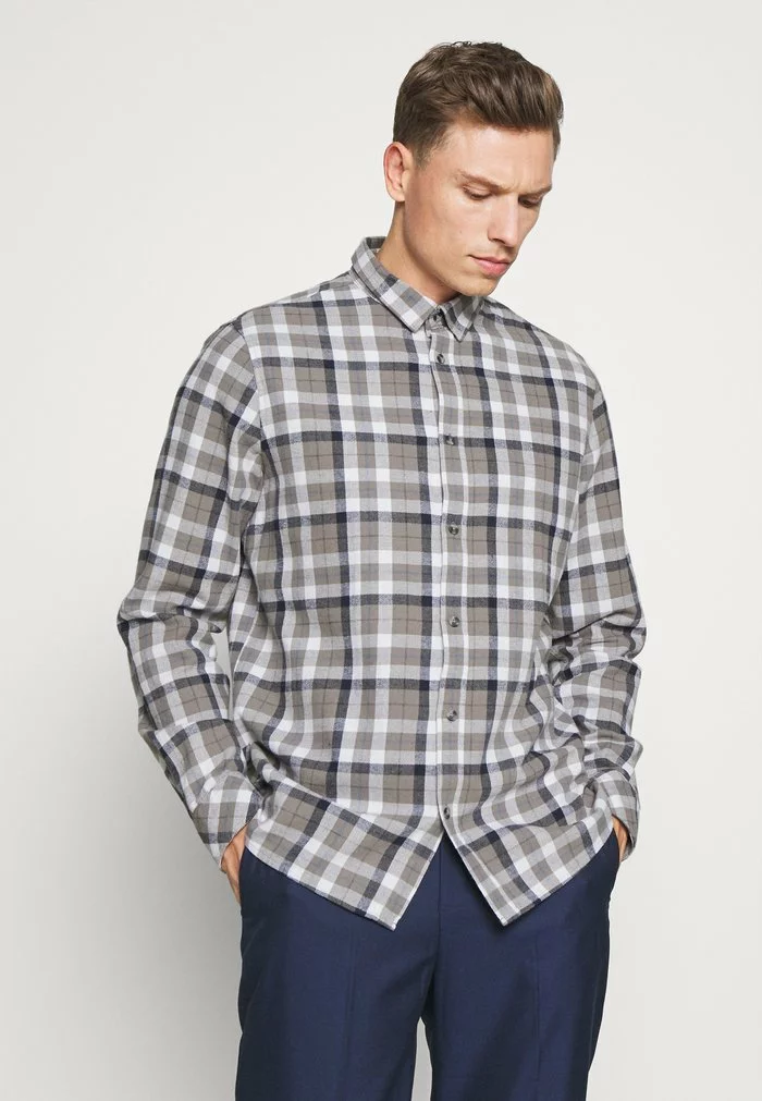 Solid SDTERKIL HERRINGBONE CHECK 21105659 - Chemise - Grey Melange 5 Solid SDTERKIL HERRINGBONE CHECK 21105659 - Chemise - Grey Melange – Image 5