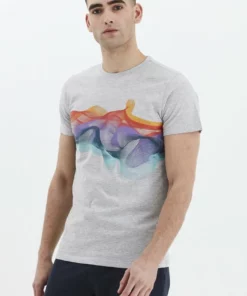 Solid PEDRO - T-shirt Imprimé - Light Grey Melange