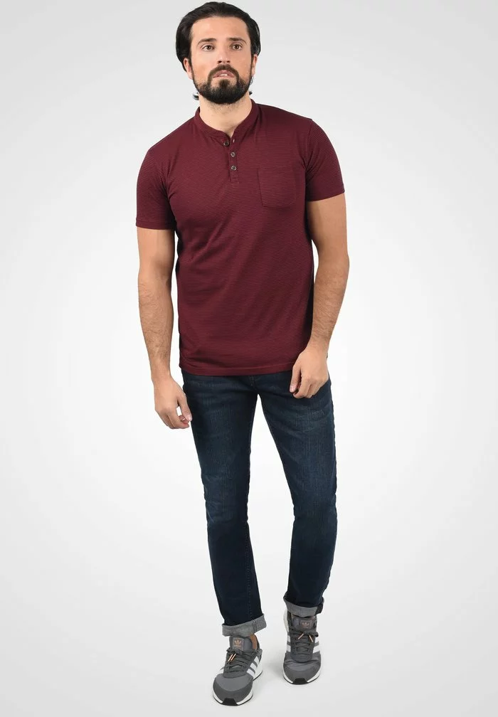 Solid SDALFI - T-shirt Imprimé - Wine Red Melange 2 Solid SDALFI - T-shirt Imprimé - Wine Red Melange – Image 2
