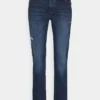 Solid SDJOY - Jean Droit - Dark Blue Denim