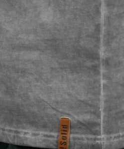 Solid RUNDHALSSHIRT TIMUR - T-shirt à Manches Longues - Mid Grey -Élégance Boutique 741c38ff0155406980f5e39d1b45f438