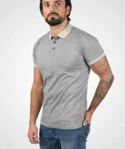 Solid SDNEDAL - Polo - Grey Melange