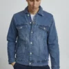 Solid Veste En Jean - Middle Blue Denim