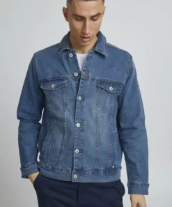 Solid Veste En Jean - Middle Blue Denim