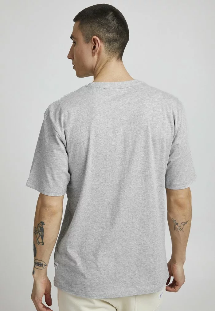 Solid T-shirt Imprimé - Light Grey Melange 3 Solid T-shirt Imprimé - Light Grey Melange – Image 3