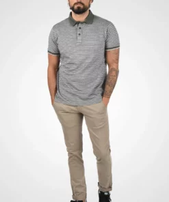Solid PANTELIS - Polo - Med Grey Melange