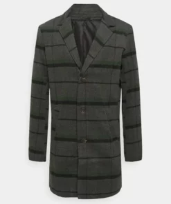 Solid SDTAVE CHECK COAT 21105920 - Manteau Classique - Black -Élégance Boutique 7e90287c20e94fd7befa79deb58eeff8