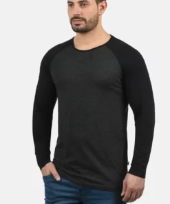 Solid SDBASTIEN - T-shirt à Manches Longues - Dark Grey Melange