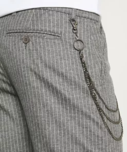 Solid SDBARRO ZIPPER STRIPE - Pantalon Classique - Dark Grey -Élégance Boutique 81f84edb36aa4b02bec75145a2a1cdf0