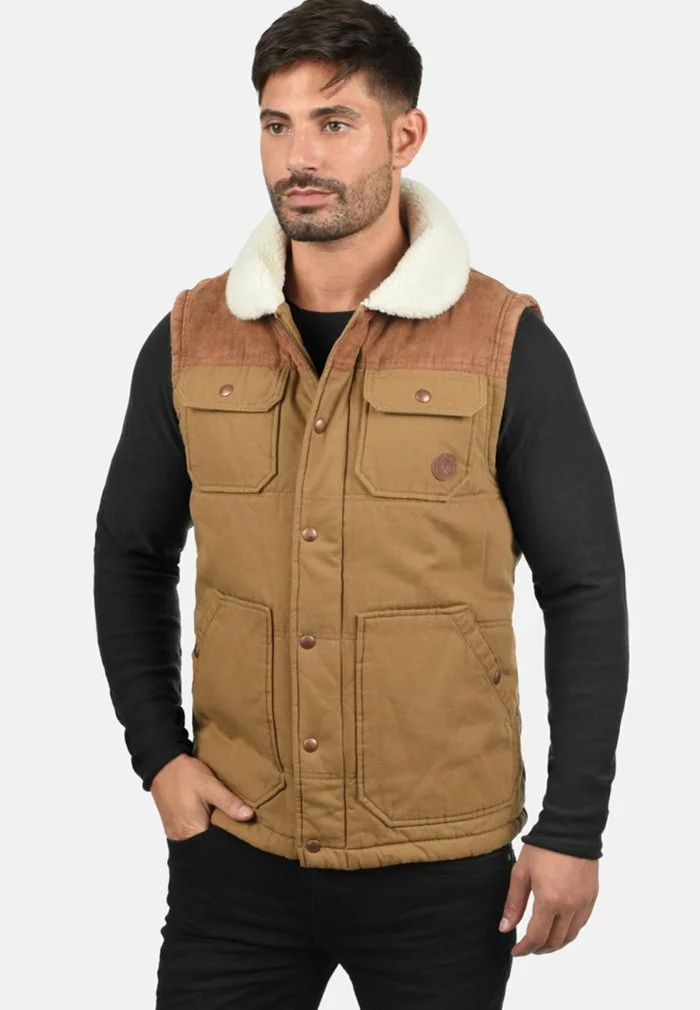 Solid SDFERDI - Veste Sans Manches - Brown 1 Solid SDFERDI - Veste Sans Manches - Brown