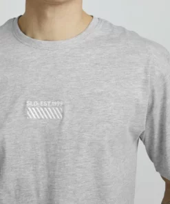 Solid T-shirt Imprimé - Light Grey Melange 9 Solid T-shirt Imprimé - Light Grey Melange -Élégance Boutique 85865b3d87ff4810bbc38c204f355e11