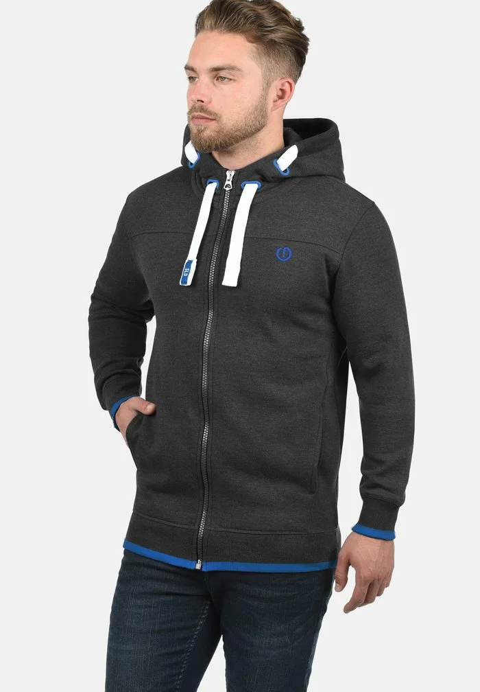 Solid SDBENJAMINZIP - Sweat à Capuche Zippé - Dark Grey Melange 1 Solid SDBENJAMINZIP - Sweat à Capuche Zippé - Dark Grey Melange