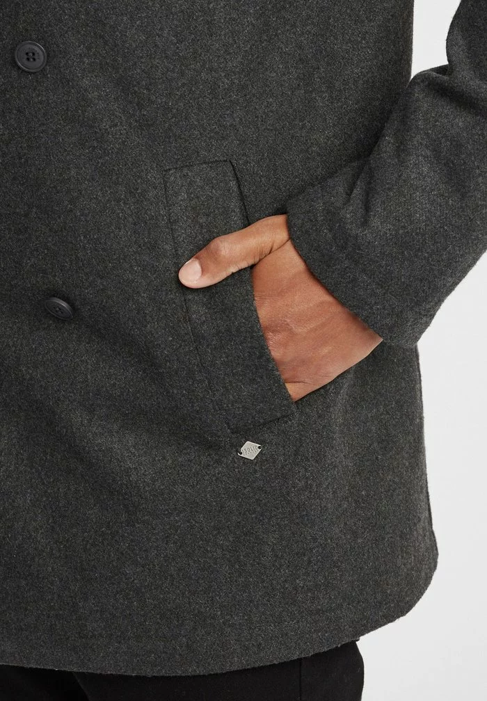 Solid SDPINTO - Manteau Court - Dark Grey Melange 6 Solid SDPINTO - Manteau Court - Dark Grey Melange – Image 6