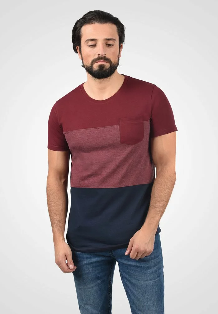Solid SDMINGO - T-shirt Imprimé - Wine Red 1 Solid SDMINGO - T-shirt Imprimé - Wine Red