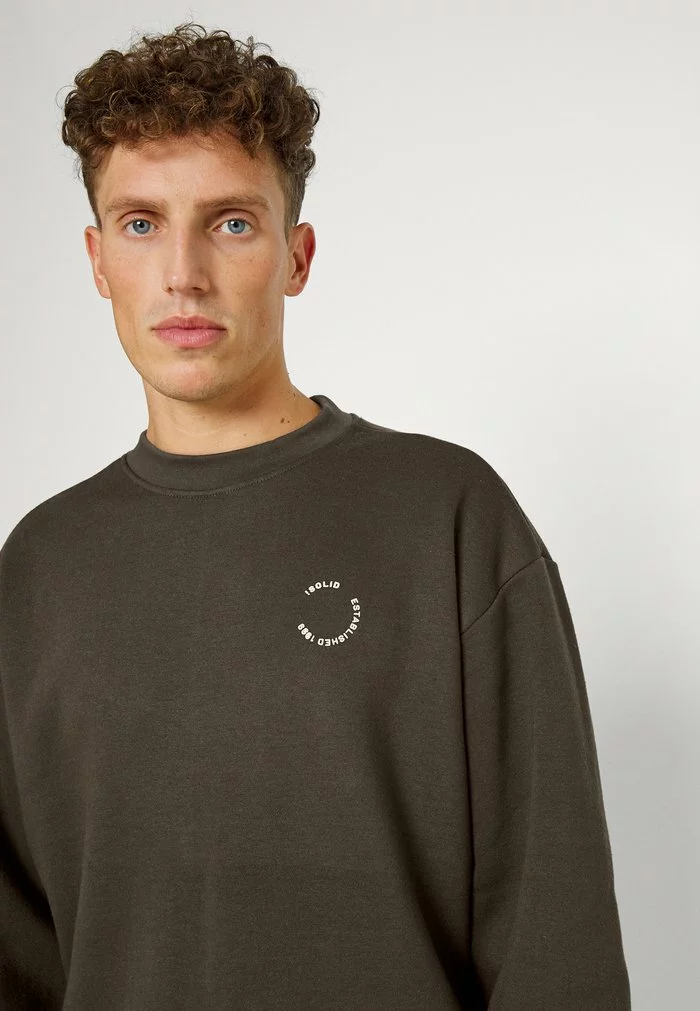Solid VICTER - Sweatshirt - Dark Brown 4 Solid VICTER - Sweatshirt - Dark Brown – Image 4