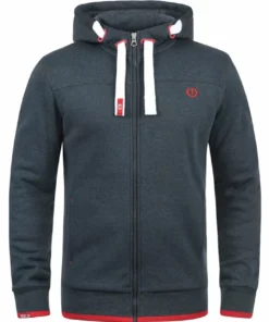 Solid SDBENJAMINZIP - Sweat à Capuche Zippé - Blue Melange -Élégance Boutique 87a8307ccb494b2caf83bb79bd8103b5