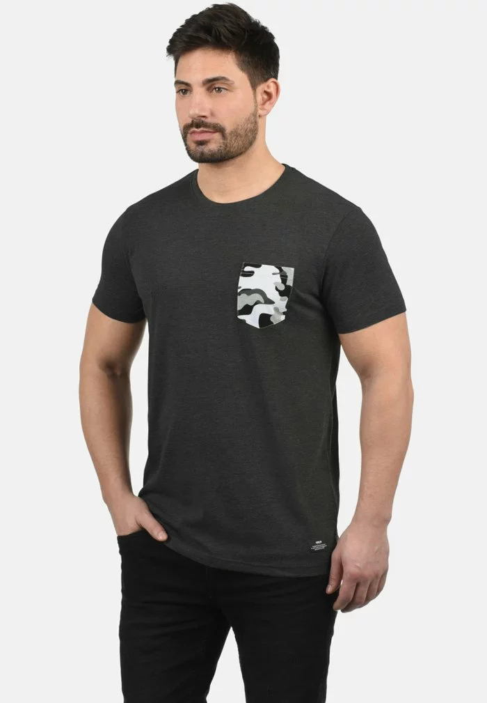 Solid SDCALVIN - T-shirt Imprimé - Dark Grey 1 Solid SDCALVIN - T-shirt Imprimé - Dark Grey
