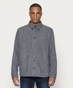 Solid TODD SMALL CHECK - Chemise - Insignia Blue