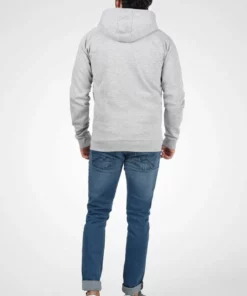 Solid SDGELBERT - Sweat à Capuche Zippé - Light Grey Melange -Élégance Boutique 89f138eae8a142779ffc69f37b1fcf98