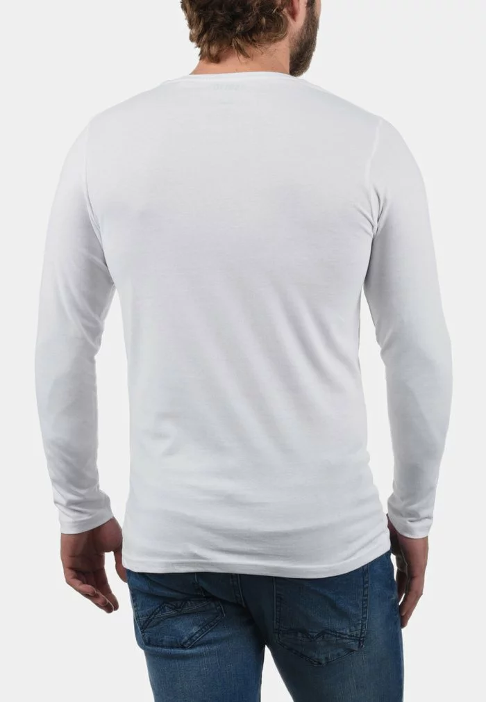 Solid SDBASIL - T-shirt à Manches Longues - White 2 Solid SDBASIL - T-shirt à Manches Longues - White – Image 2