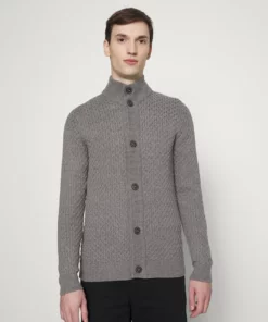 Solid VELLORE CARDIGAN - Gilet - Gray Melange