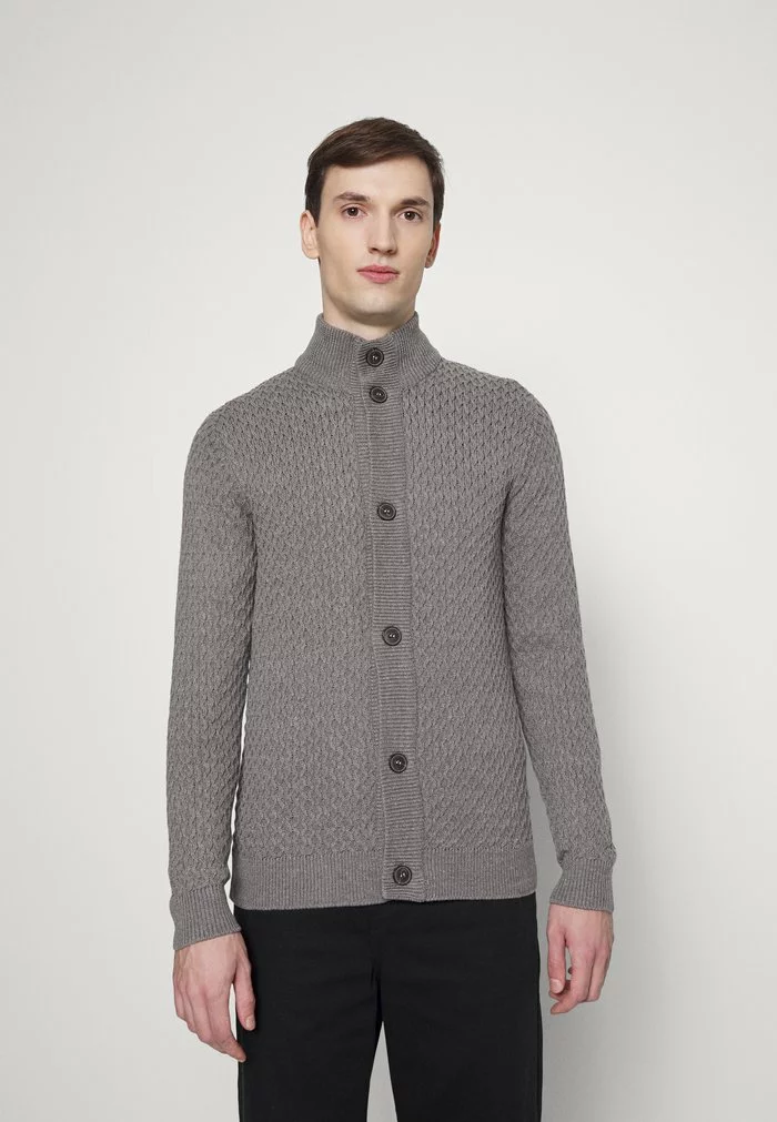 Solid VELLORE CARDIGAN - Gilet - Gray Melange 1 Solid VELLORE CARDIGAN - Gilet - Gray Melange