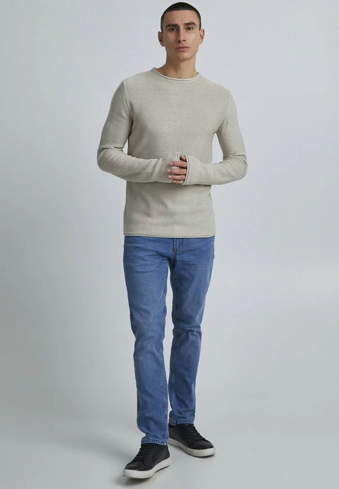 Solid SDJARAH - Pullover - Oatmeal Melange 2 Solid SDJARAH - Pullover - Oatmeal Melange – Image 2