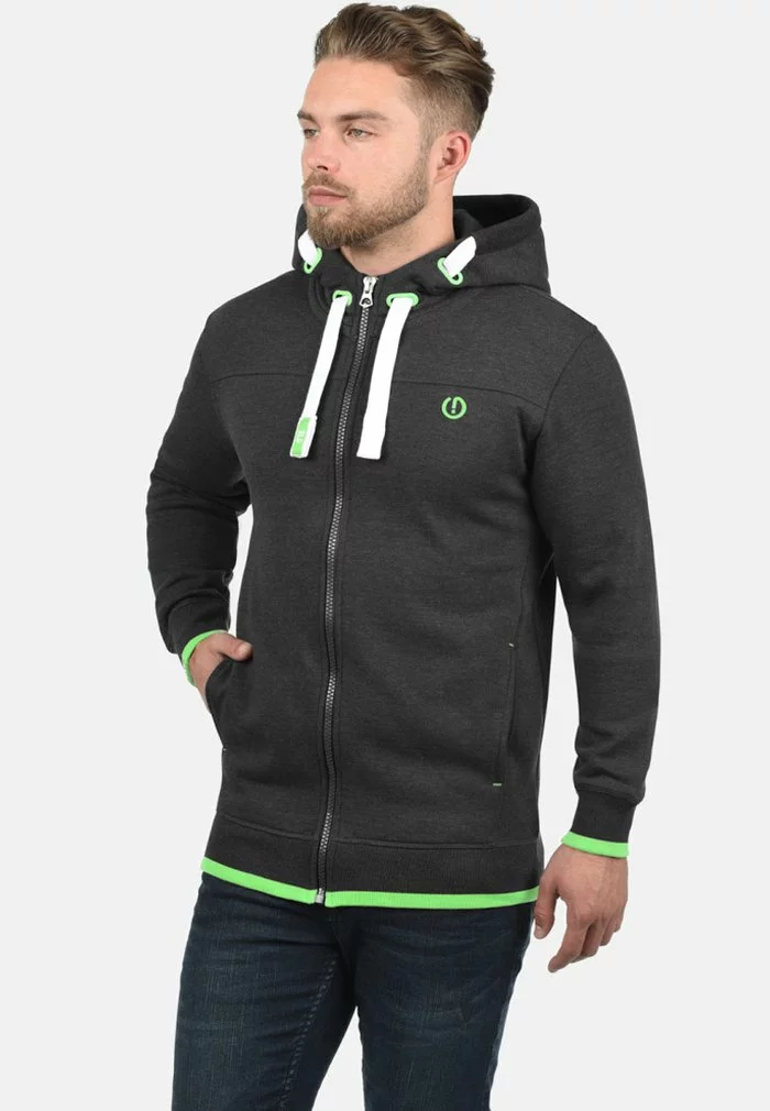 Solid SDBENJAMINZIP - Sweat à Capuche Zippé - Dark Grey 1 Solid SDBENJAMINZIP - Sweat à Capuche Zippé - Dark Grey