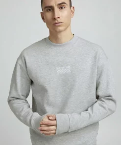 Solid SDRUBIO - Sweatshirt - Light Grey Melange