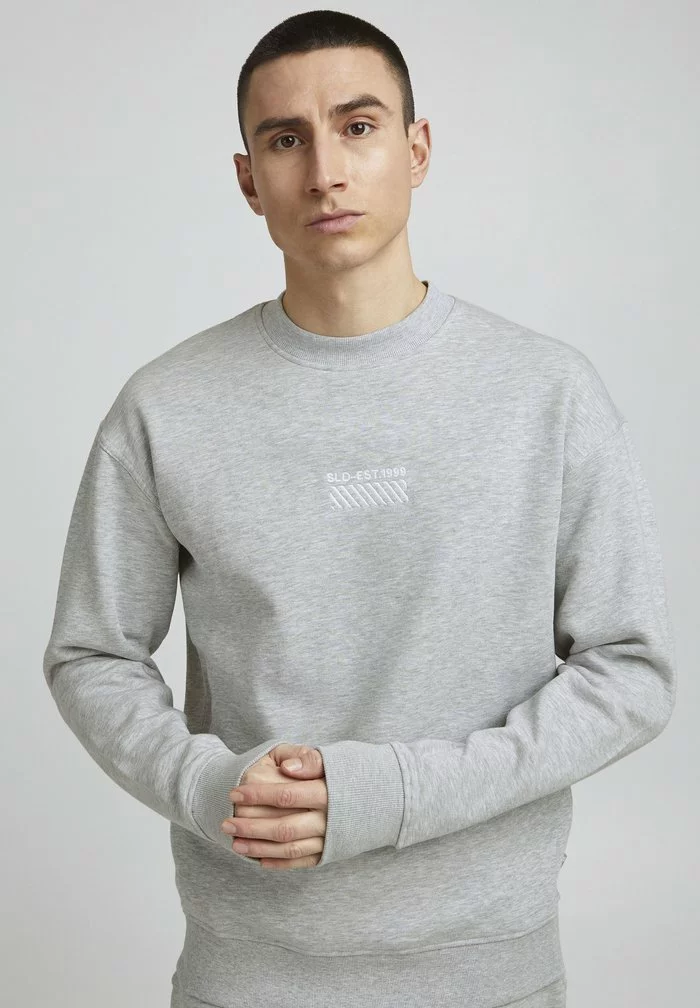 Solid SDRUBIO - Sweatshirt - Light Grey Melange 1 Solid SDRUBIO - Sweatshirt - Light Grey Melange