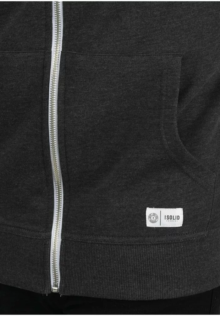 Solid SDTAMBO - Sweat à Capuche Zippé - Dark Grey Melange 6 Solid SDTAMBO - Sweat à Capuche Zippé - Dark Grey Melange – Image 6