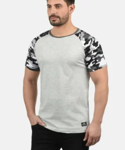 Solid SDCAHIL - T-shirt Imprimé - Light Grey Melange