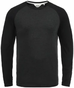 Solid SDBASTIEN - T-shirt à Manches Longues - Dark Grey Melange -Élégance Boutique 94247431ec774a49894ccaa4d987991f