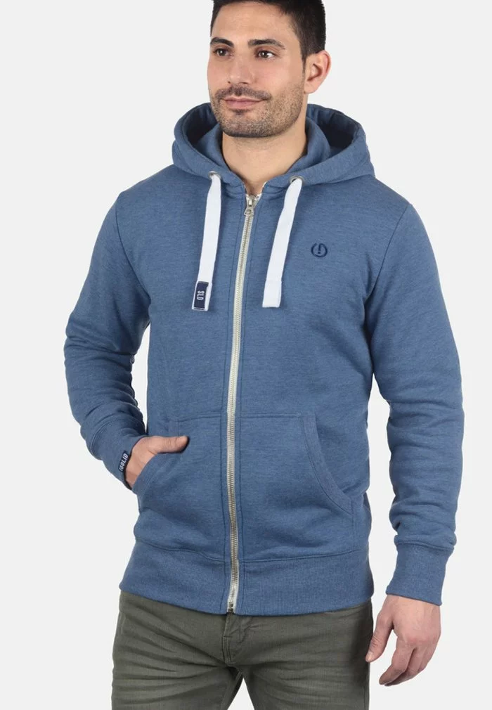 Solid SDBENNZIP - Sweat à Capuche Zippé - Faded Blue 1 Solid SDBENNZIP - Sweat à Capuche Zippé - Faded Blue