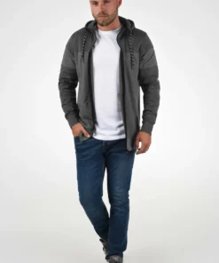 Solid SDBARIS - Sweat à Capuche Zippé - Forged Iron -Élégance Boutique 9566b39f68b844b0b30c9d4a07ad732a