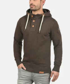 Promos Solid Magasin 18 Solid SDTRIPSTRIP - Sweat à Capuche - Coffee Bea