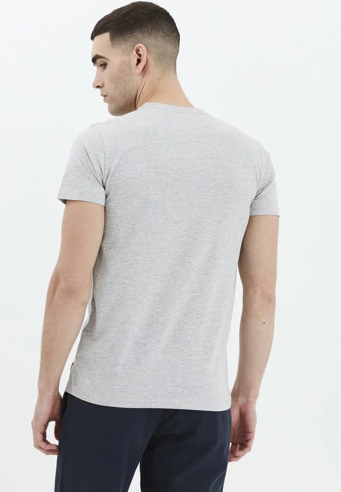 Solid PEDRO - T-shirt Imprimé - Light Grey Melange 3 Solid PEDRO - T-shirt Imprimé - Light Grey Melange – Image 3